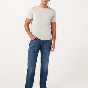 7 For All Mankind Mens Button Fly Relaxed Fit Premium 100% Cotton Denim Jean 36